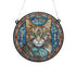 Cat Tabby Stained Glass Effect Suncatcher